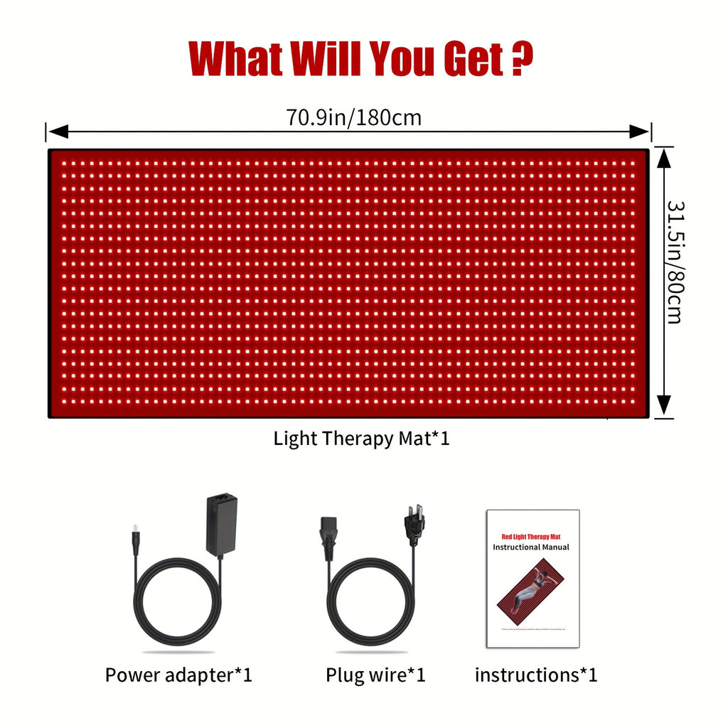 Red Light Therapy Mat with 660Nm And 850Nm LED Chips for Whole Body Use