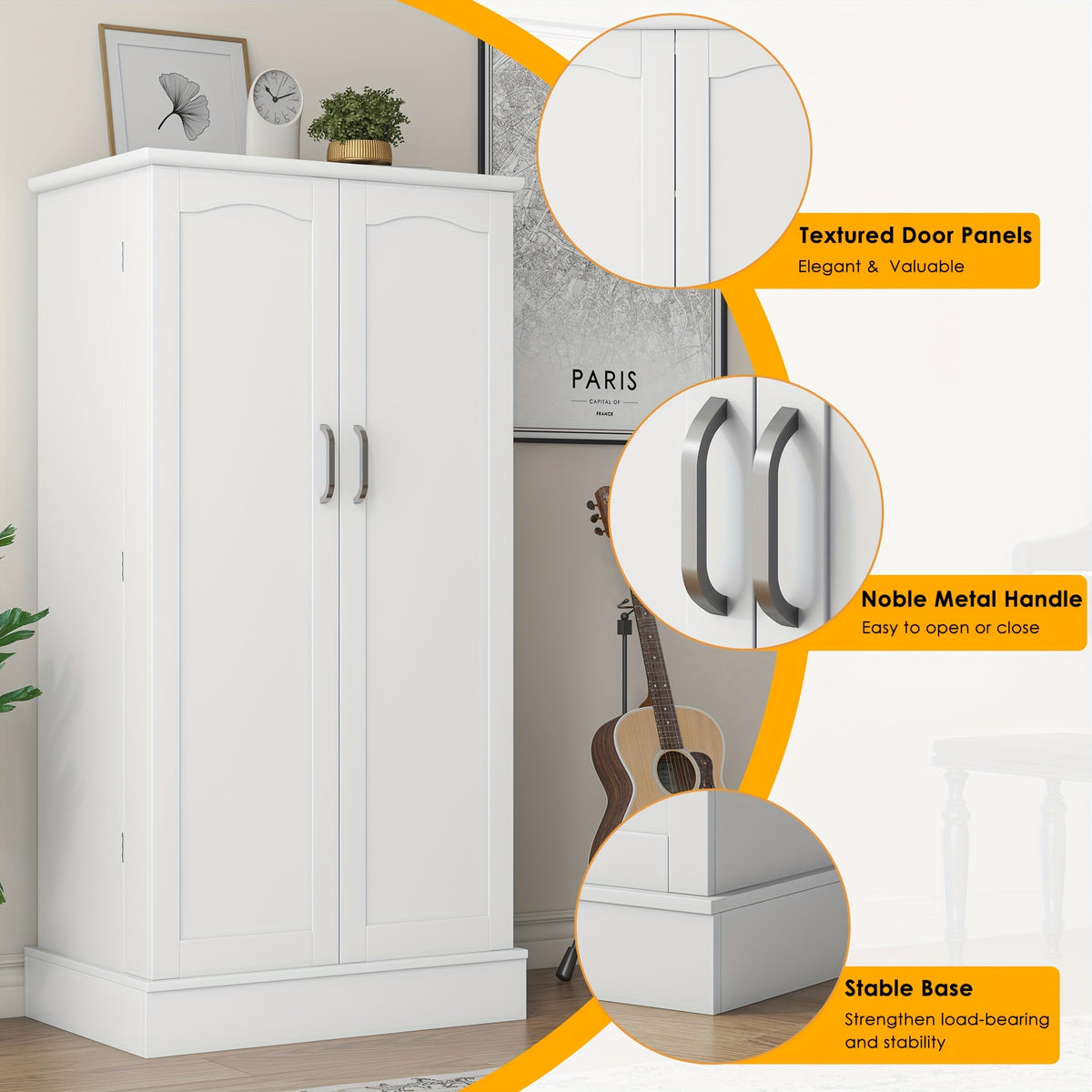 47" Freestanding Storage Cabinet with Adjustable Shelves, Multi-Sport Ball Storage with Large Drawer, Versatile Modern Cabinet for Dining Room, Bathroom, Living Room, Laundry, Sports Equipment Organizer, Basketball, Golf Balls Storage Box