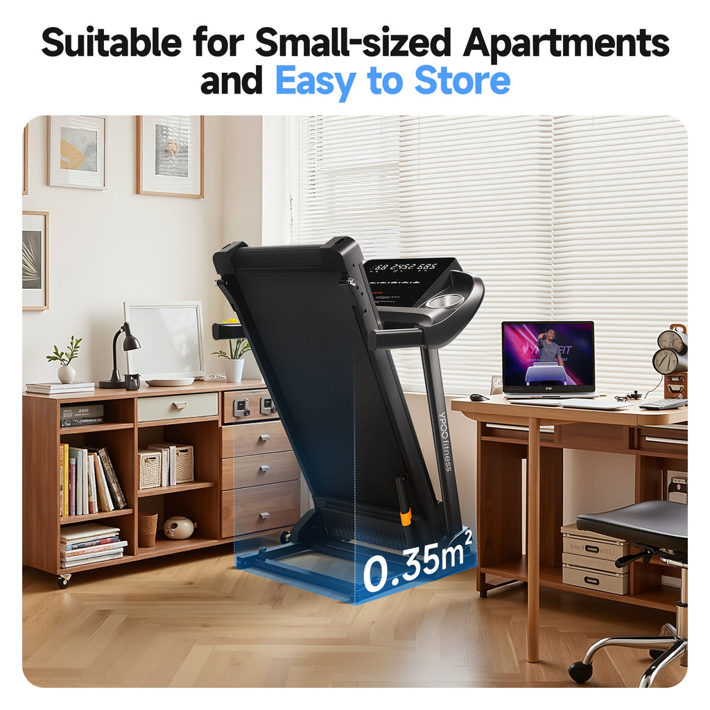 Treadmills for Home Use, Walking Pad Treadmill with Incline, Auto Foldable Treadmill for Home, 8.0 MPH Running Treadmill with Phone Enabled, 300 Lbs User Capacity