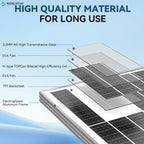 Werchtay 400W Solar Panels, 4×100W 25.5% High-Efficiency Monocrystalline Solar Panel, Waterproof PV Module for RV, Marine, Rooftop, Farm Battery, and Other Off-Grid Applications (4*100W) - Summer Early Bird Special
