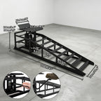 Car Ramps, 2pcs Hydraulic High-lift Service Vehicle Ramps, 5T (11050 Lbs), Car And Truck Wheel Ramps for Oil Change, with Supporting Crane, Suitable for DIY Shops And Car Beauty Shops
