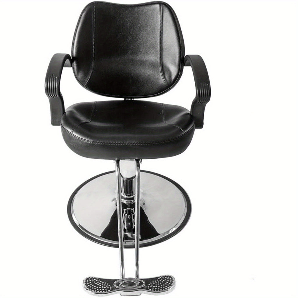 High-Quality Hydraulic Barber Chair with a 6-Inch Adjustable Seat Height, 360-Degree Rotating Salon Chair, Capable of Supporting Up to 330 Pounds, Suitable for Male And Female Hairstylists, Heavy-Duty Hydraulic Salon Chair in Black