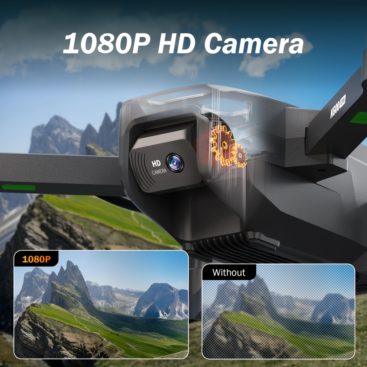 Drone with Camera for Adults, 4.5 Inch LCD RC Screen, Support Up to 32G SD Card, GPS Drone Auto Return Follow Me, Professional Brushless Motor Quadcopter Gesture Flight, Altitude Hold, 3 Speeds for Beginners, Under 250G