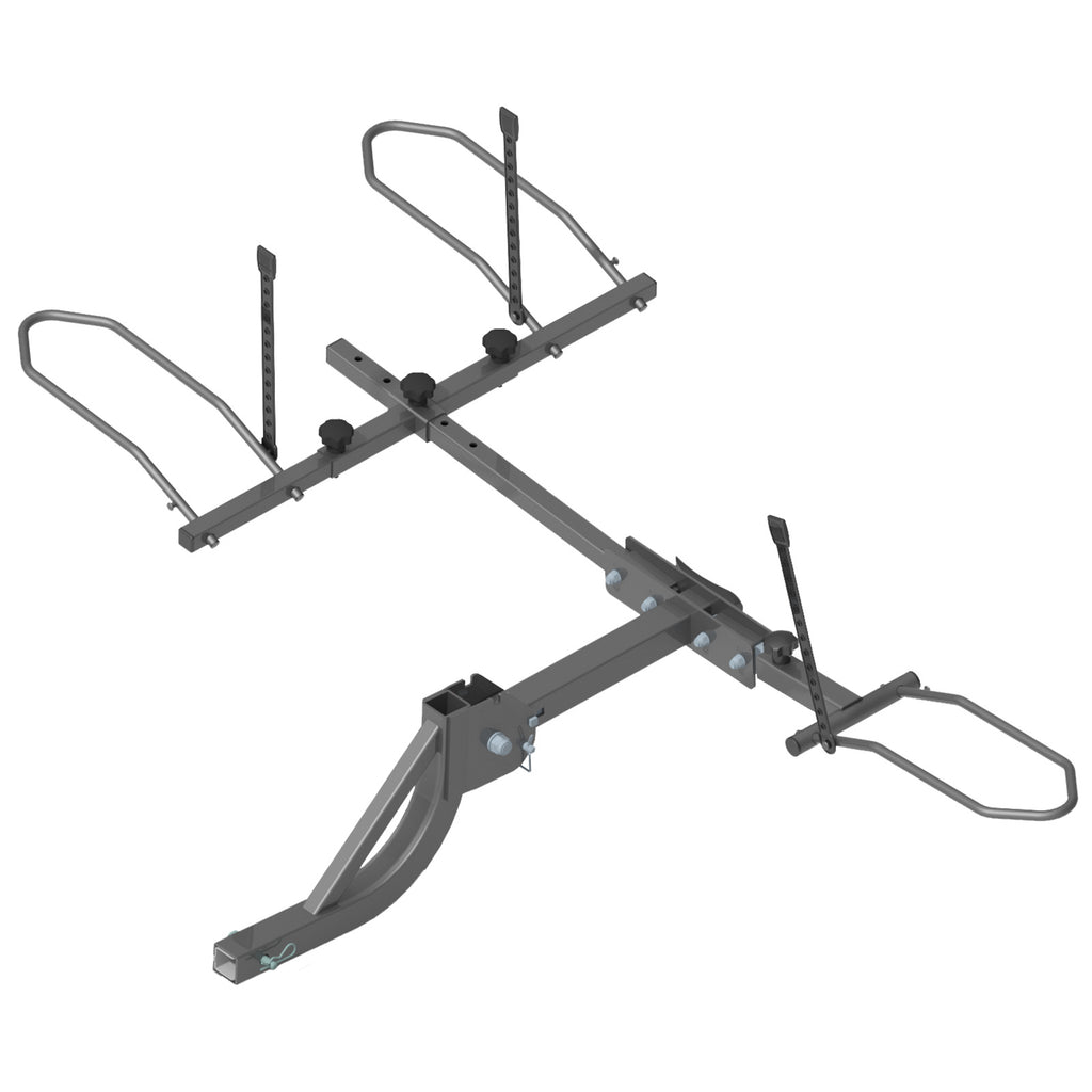 Heavy-Duty Foldable Bike Carrier for 3-Wheel Bicycles, Rear Platform Rack for Adult Tricycle, Fat Tire Trike Carrier Rack for SUV Truck RV, Fits 5" Wide Tires, Heavy Duty