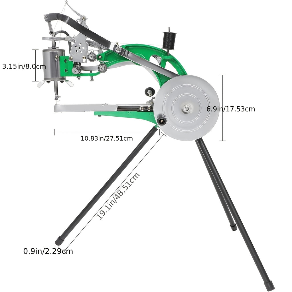 Heavy-Duty Leather Stitching Machine | Industrial Shoe Repair Equipment, Dual Thread System for Shoes, Bags, Belts, Sew Thick Materials Like Leather, Canvas, Nylon, Professional for Upholstery, Tents, Coats | Green, Non-Electric, Brand: GCCSJ