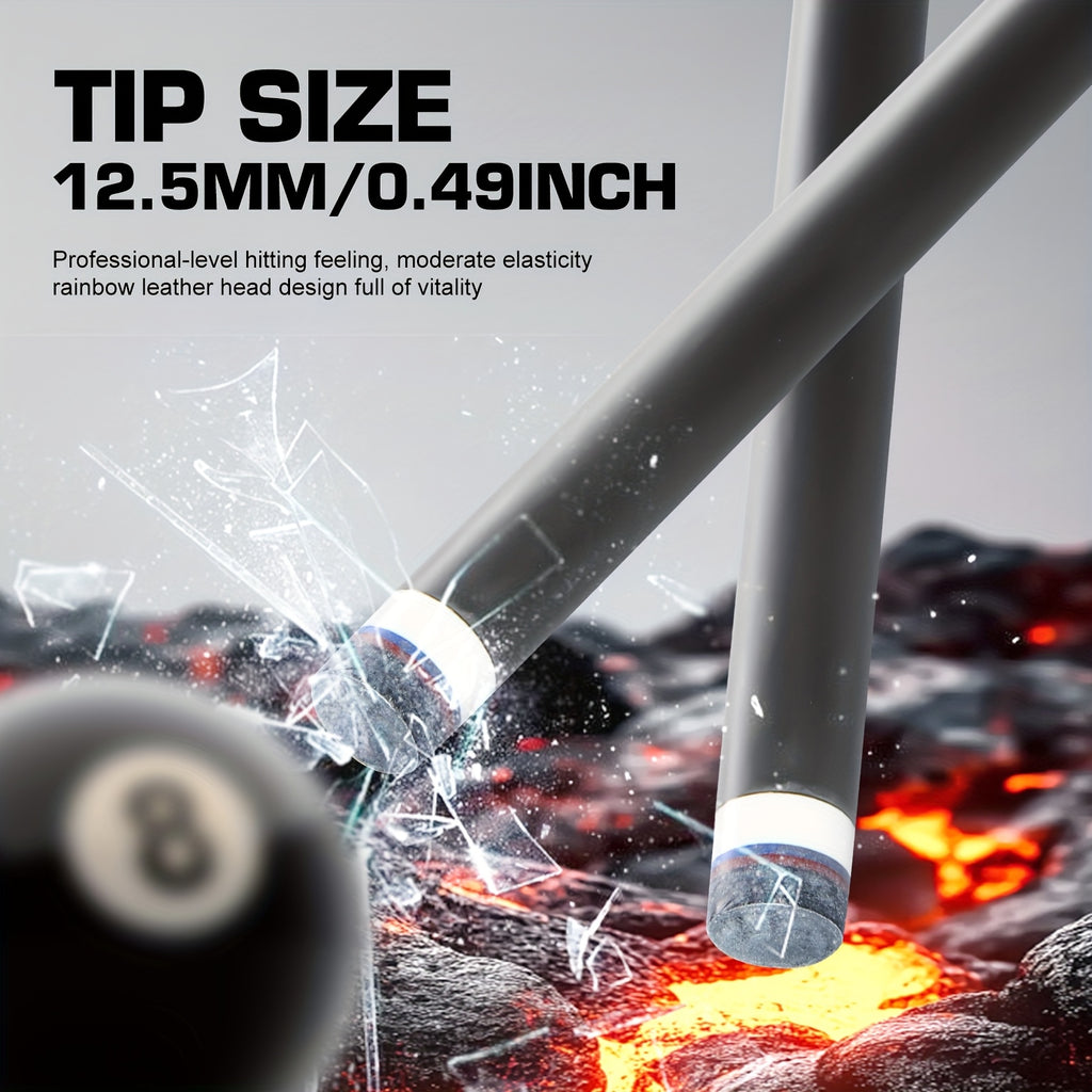 YFEN Carbon Fiber Pool Cue Stick - Professional Billiard Cue with Low Deflection 12.5mm Tip, Pro-Taper Shaft & Canadian Maple Butt, Cue for Competitive Play (//) - Extension Compatible Pool Cues for Pros &
