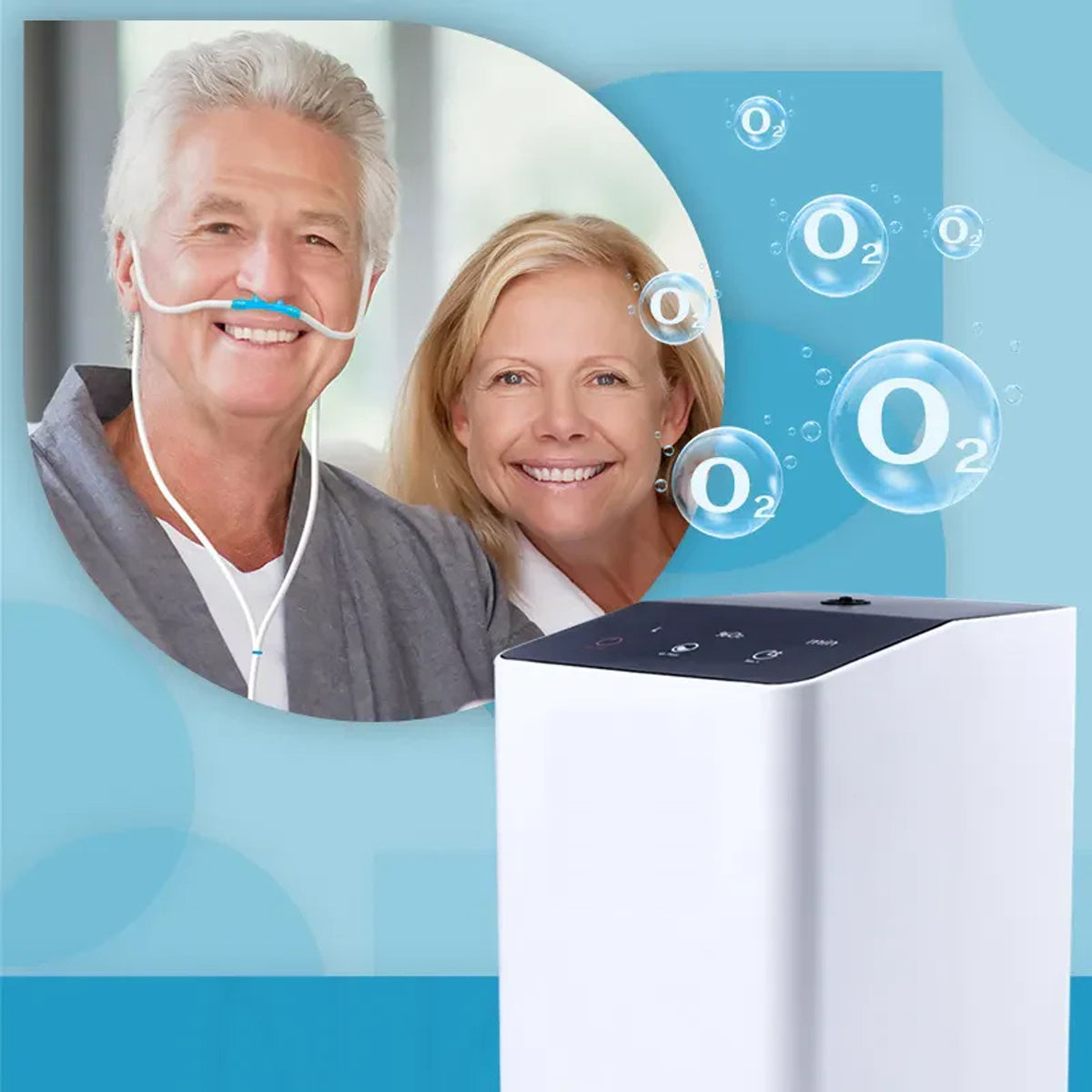 Oxygen Generator, Portable Oxygen Concentrator for Home/Travel, 1-7L Adjustable Portable Oxygen Machine 93% with Accessoires,Low Noise for Emergency
