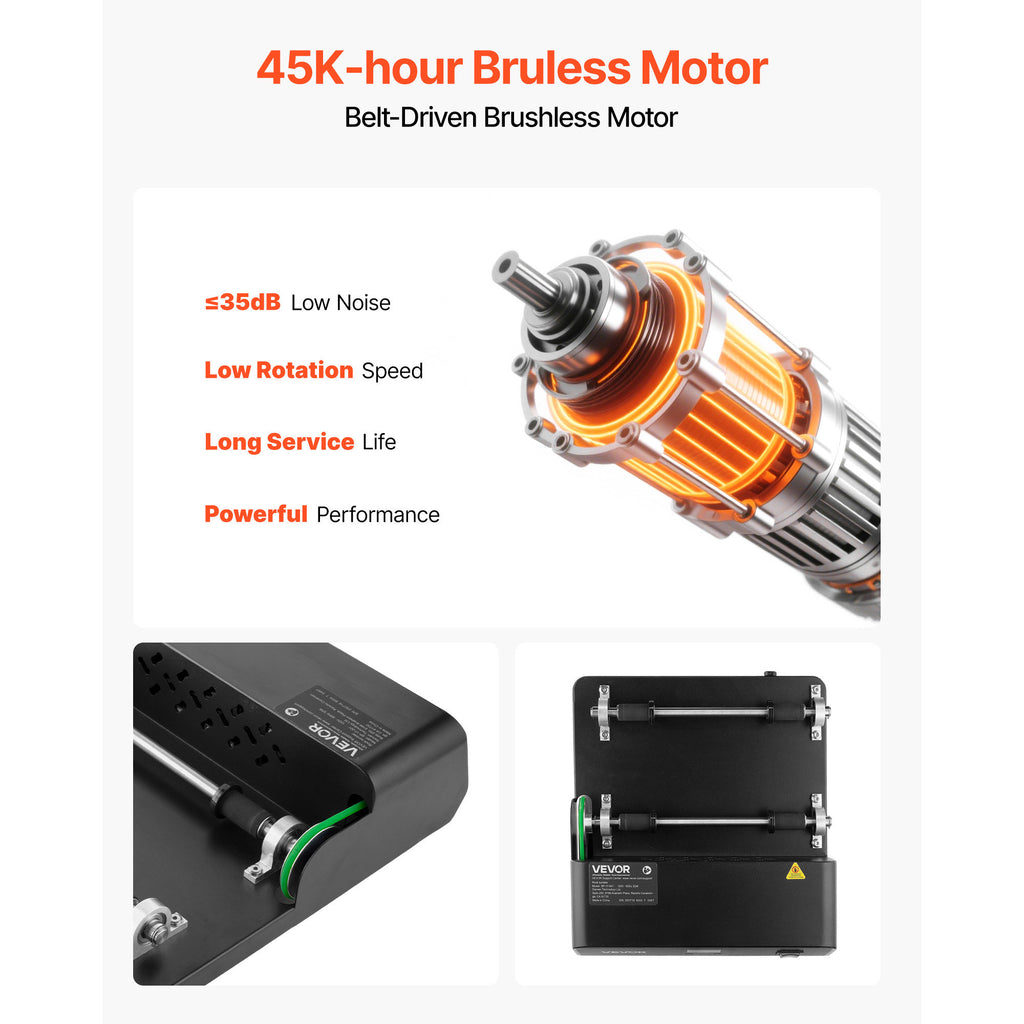 VEVOR Rock Tumbler Kit, 17 lbs Rock Polishing Kit, 2-Speed Stone Polishing Kit with 240-Hour Polishing Timer, Rock Polisher with Belt-Driven Brushless Motor, Rock Polisher for Adults