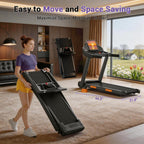 4 IN 1 Treadmills for Home with 13% Incline, 3.0HP Quiet Foldable Treadmill with Handle Bar Up to 330lbs Capacity.