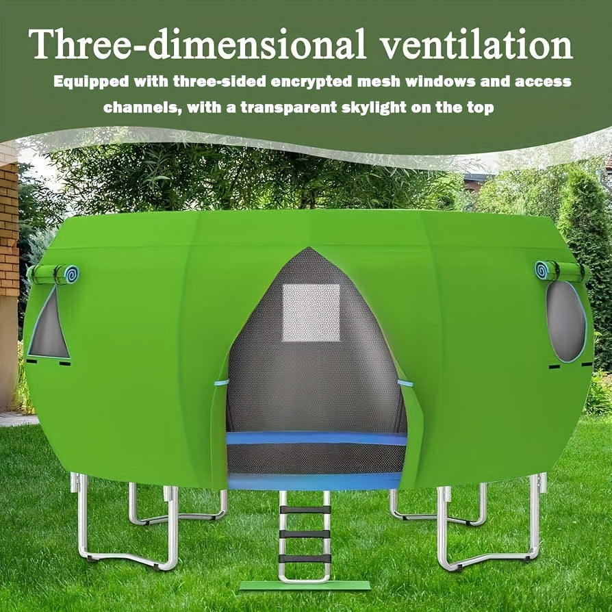 14ft Trampoline Tent & Shade Cover Combo - Heavy-Duty All-Weather Canopy with Ventilation, Easy Setup for 14-Foot Round Jumpers, /s Outdoor Play (Tent Only, Compatible with Standard Frames)