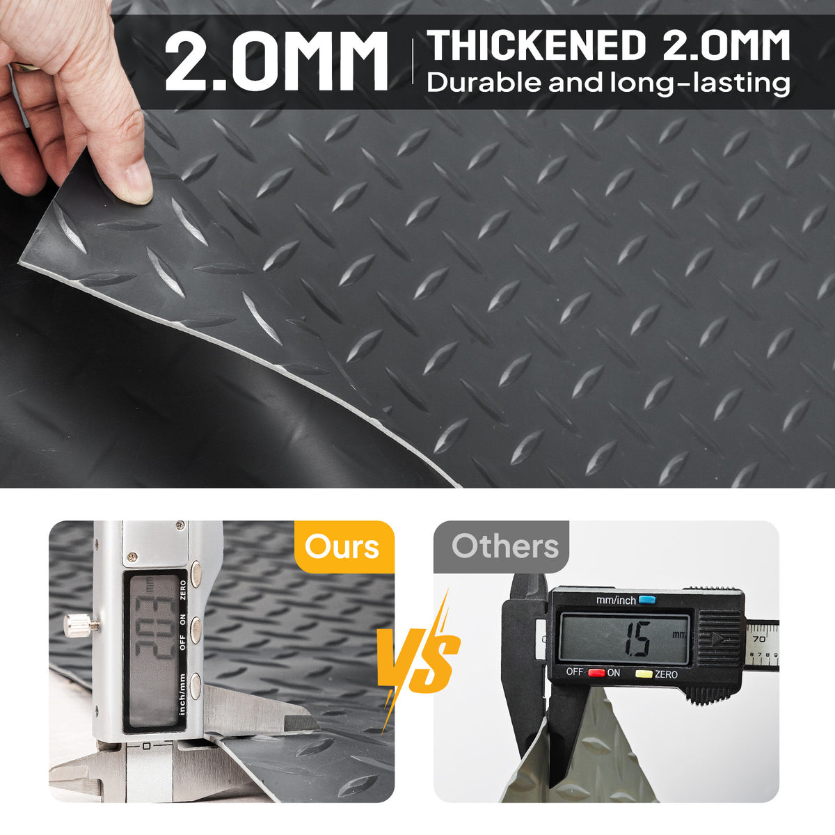 thickened rhombohed-grated PVC garage floor mat for car bottoms, large SUVs, MPVS, and pickup trucks