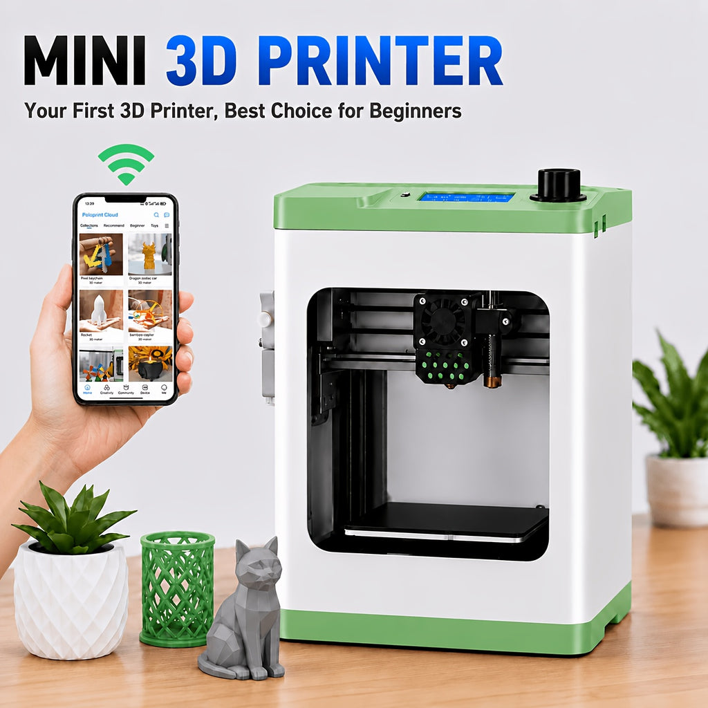 Tina2S V12 Mini 3d Printer Machine with Wi-Fi Cloud Printing, Fully Assembled Auto-Leveling 3D Printer for Beginners, Enhanced Extruder with Auto Filament Loading
