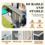 Outdoor Shed + Pergola Combo | Waterproof | Lockable | Air Vents | Store Tools/Grill/Bike