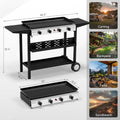 Portable Propane Griddle by MEFEIR — Four Adjustable Burners, 426-Square-Inch Cooktop and Piezo Ignition