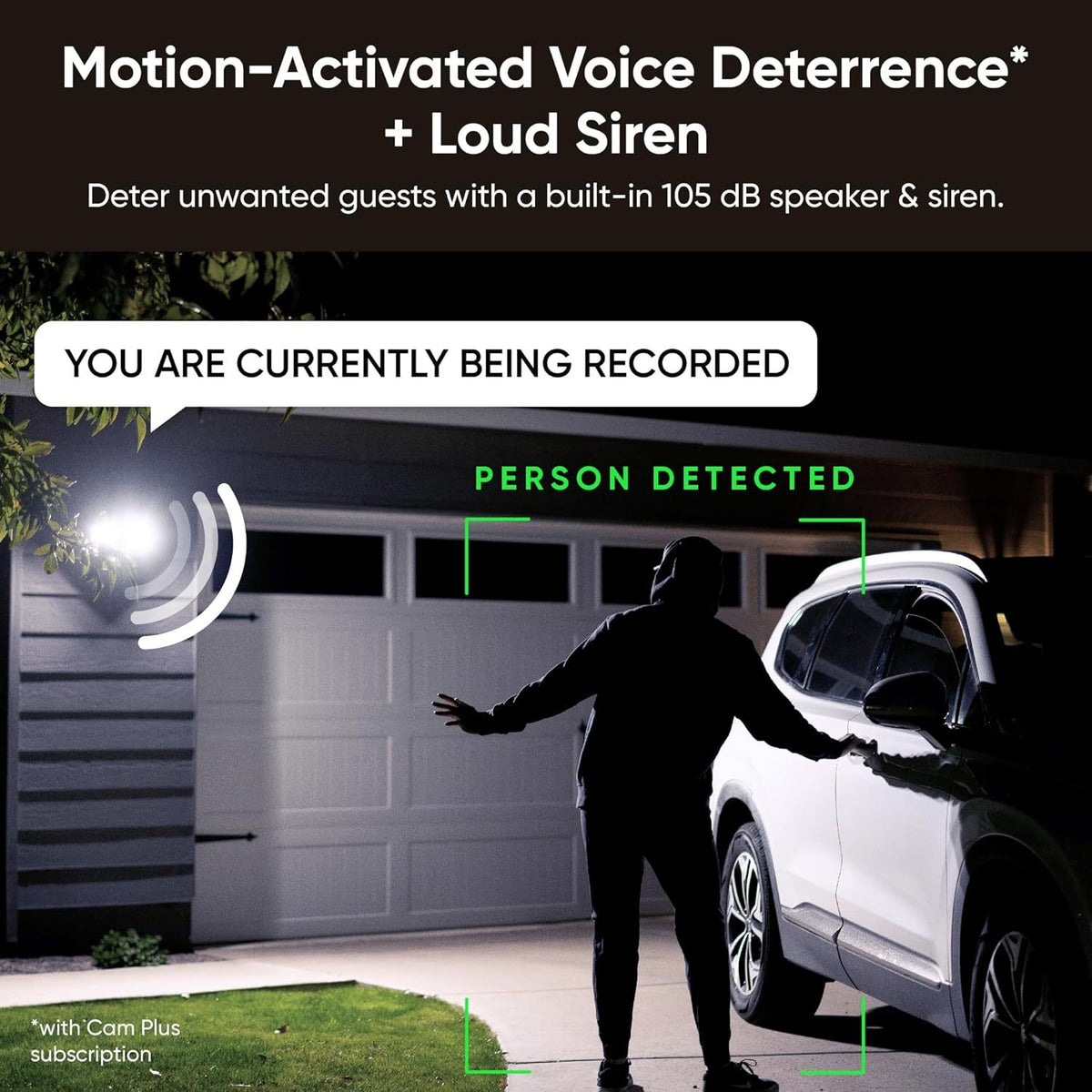 WYZE Floodlight Camera v2, 2800-Lumen LEDs, 2K HD Outdoor Security Camera, 160° Wide View, Motion Activated Light, 105dB Siren, Color Night Vision, Compatible with Alexa & Google Assistant, Wired, White
