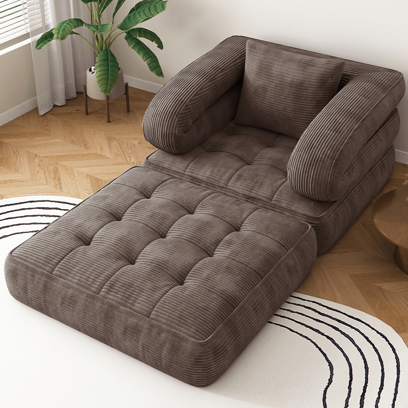 Multi-functional Convertible Sofa Bed—No Assembly Required, High-density Sponge, Soft and Skin-friendly Fabric | Suitable for Small Spaces, Bedrooms, Apartments, RVs as a Multi-position Sofa, Movie Sofa, Lazy Sofa, Office Sofa, Lounger, or Leisure