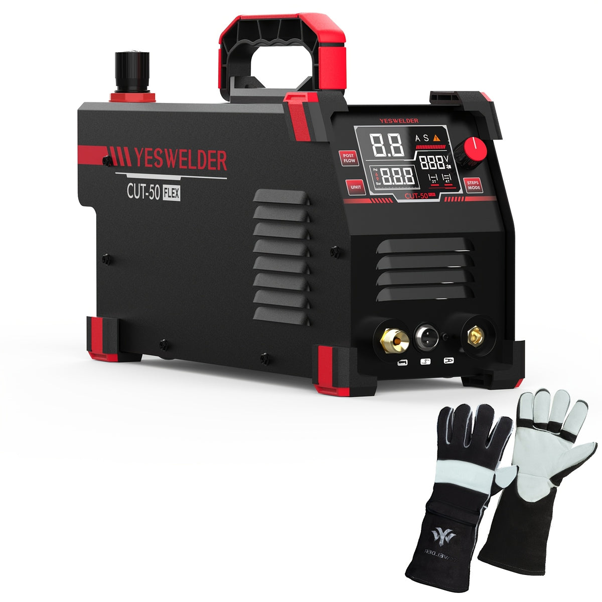 Plasma Cutter, 50Amp Contact Start, 110/220V Dual Voltage, Digital Display, IGBT Inverter Cutting Machine