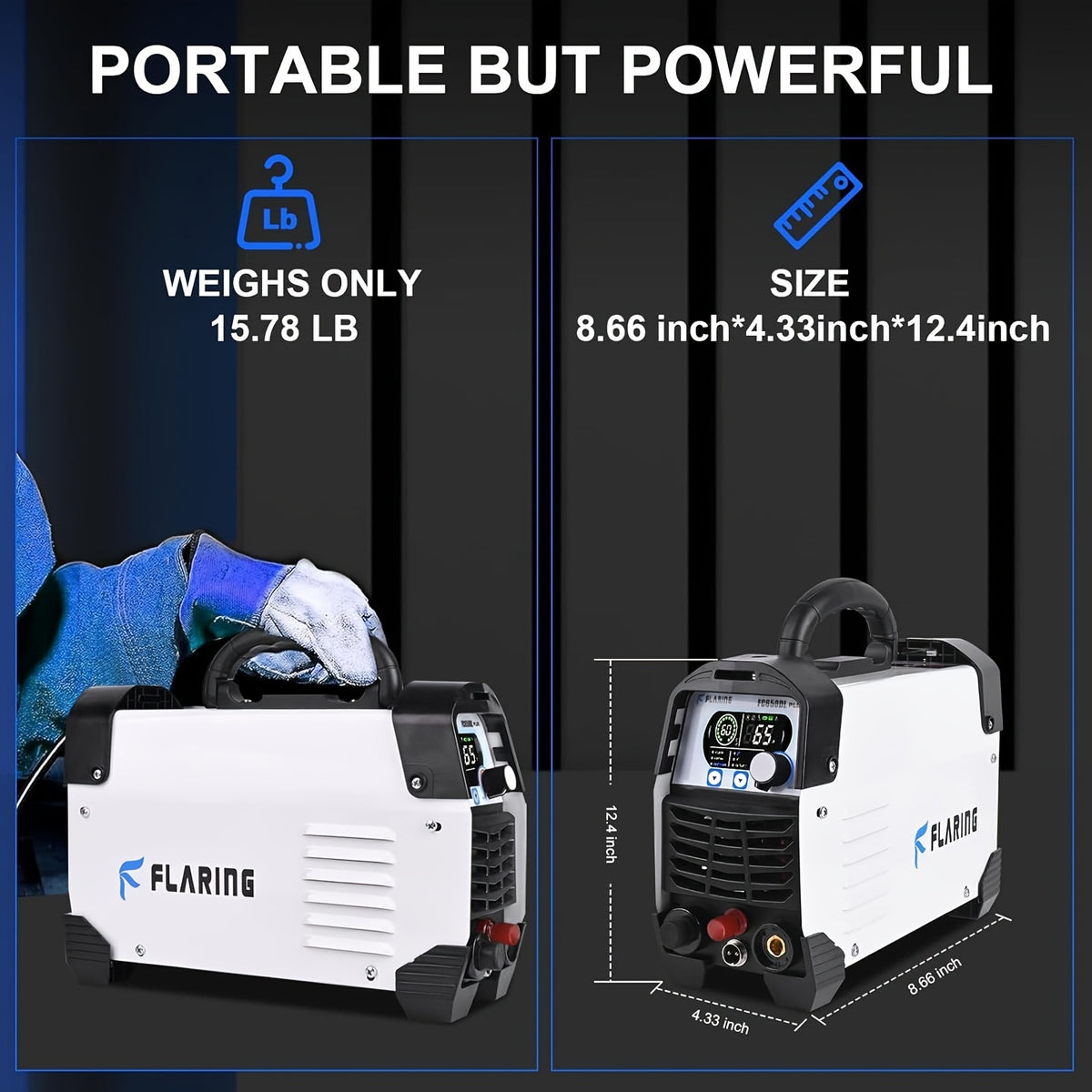 FLARING Plasma Cutter, 65A Non Touch Pilot Arc Plasma Cutter Machine 120V/240V, 4/5" (20mm) Severance Cut, 5/8"(15.9mm) Clean Cut, IGBT Inverter with Consumable Set Post Air/2T/4T Update 7th FC650DL PLUS