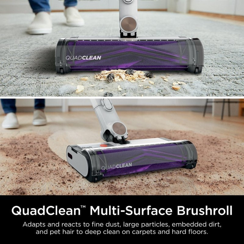 Shark R-IW1111 Detect Pro Cordless HEPA QuadClean Multi-Surface Stick Vacuum, Grey/Brass - Certified Refurbished