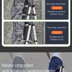 6.5-foot 7-Step Telescoping Ladder - Anti-Shake and Anti-Slip Portable Folding Ladder - Walkable A-Frame Household and Outdoor Work Multi-Purpose Ladder, 330 Pounds per Step