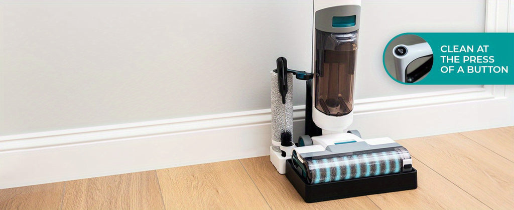 [3-in-1 Self-Cleaning Mop] Kenmore AquaLite 3-in-1 Cordless Wet Vacuum 8kPa Hard Floor Cleaner with Automatic Air-Drying, 35mins Runtime & One Edge Self-Cleaning Mop 0.8L Capacity for Multi-Surface And Messes, White