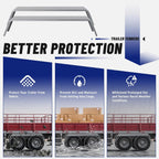 Tandem Axle Trailer Fenders 72-7/8"x10-1/4"x13" Fit 13"-15" Tires Steel 14 Gauge Diamond Tread Plate Cargo Utility Landscape 2 Pcs
