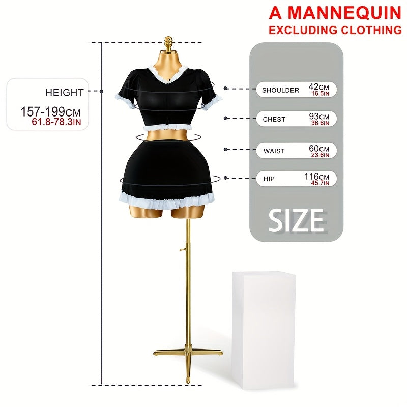 2026 New Style Female Half-Body Mannequin, Plus Size Full-Figure Clothing Display Mannequin, Tailor's Pin-Friendly Torso with Adjustable Base, Clothing Not Included