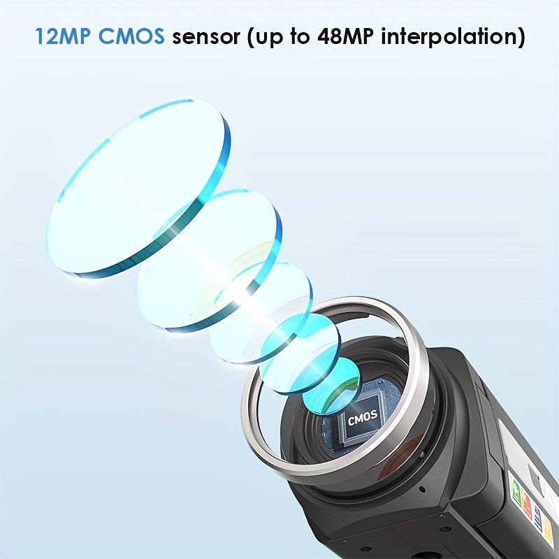 NEW 4K 60FPS HD Camcorder, Support External Microphone, WIFI Transmission And HD Output, Six-axis Anti-shake, Remote Control Operation, Accurate Autofocus, 3.0-inch Capacitive Touch Screen That Can Be Rotated By 270 Degrees, 80-degree Angle