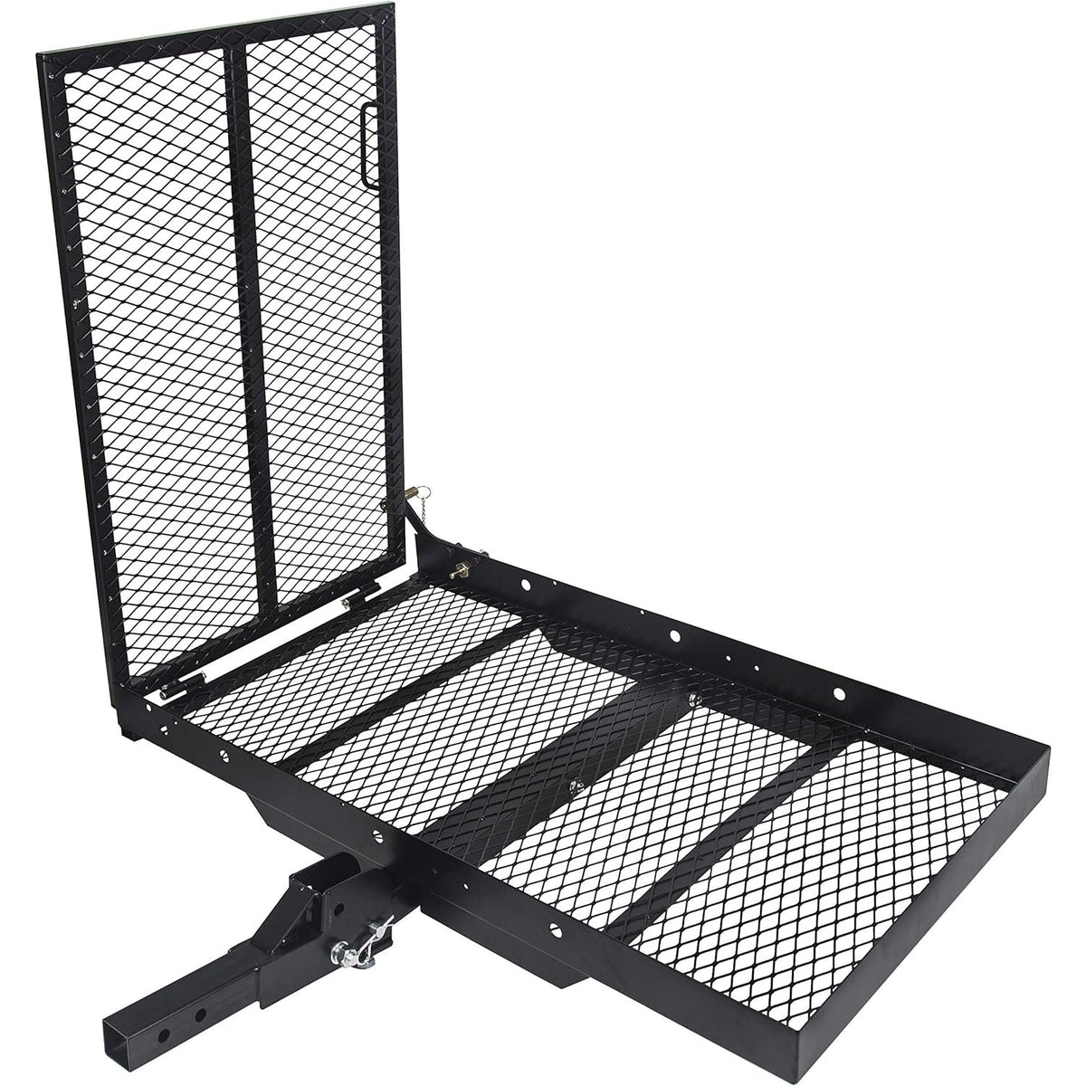Hitch Cargo Carrier with Ramp Foldable Hitch Mount Wheelchair Carrier Mobility Scooter Ramp 500 Lbs Weight Capacity (halloween & accessories)
