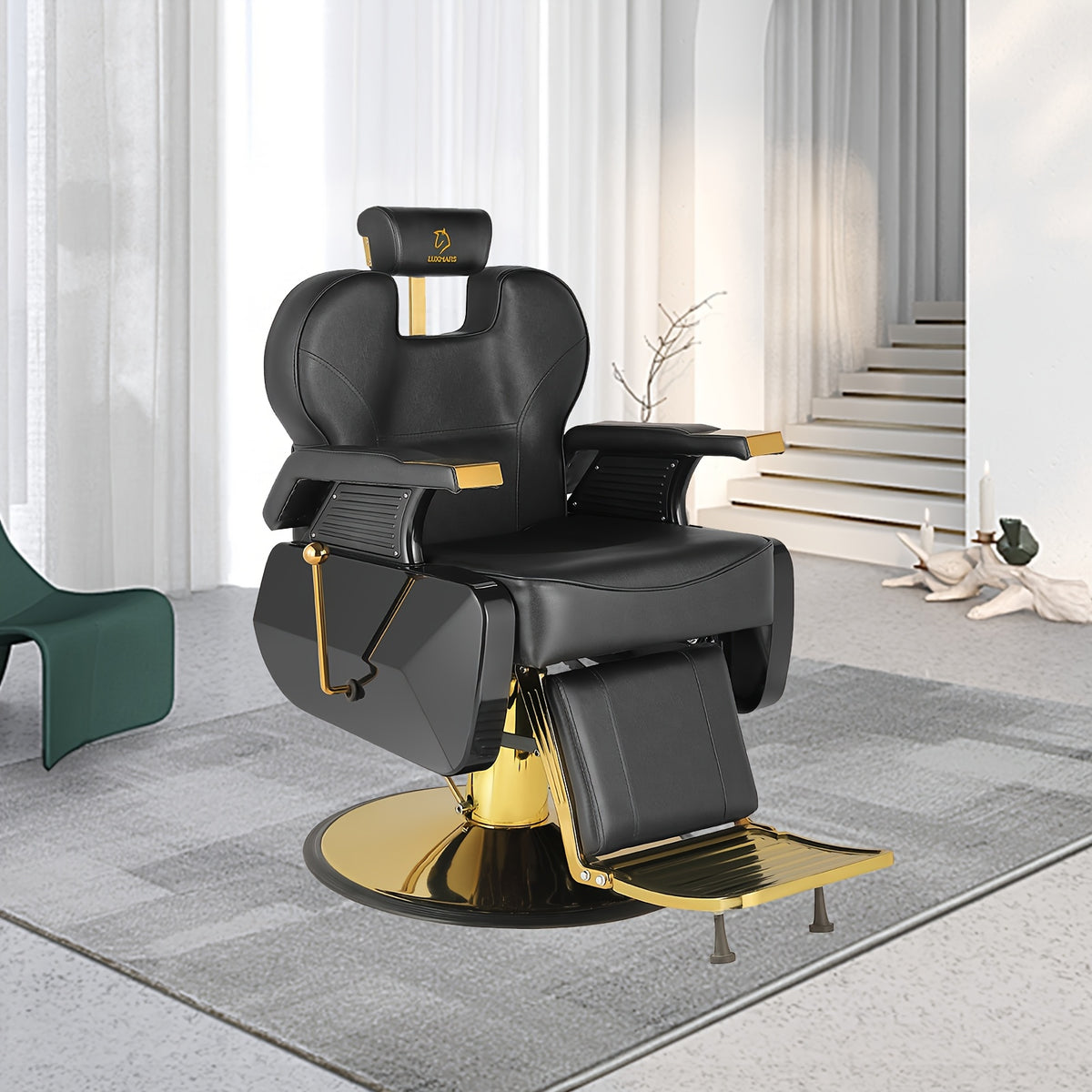 [Hydraulic Recline Chair] Salon Chair Barber Chair Hydraulic Recline Barber Chairs Hair Chair for Barbershop Hair Salon Equipment Styling Chair with Heavy Duty Hydraulic Pump