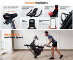 MERACH Exercise Bike Indoor Cycling Bike with 350lbs Weight Capacity & 40 Lbs Flywheel LED Monitor Free APP, Stationary Bike for Cardio Workout, Workout Equipment for Home Gym