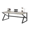 [Extra Long Computer Desk] 70 Inch Extra Long Computer Desk, Industrial Metal Wood Home Office Desk, Large PC Laptop Table For 2 Person Executive Writing Work Study Gaming, Bedroom Living Room Dual Monitor Desk, Dark Gray