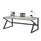 [Extra Long Computer Desk] 70 Inch Extra Long Computer Desk, Industrial Metal Wood Home Office Desk, Large PC Laptop Table For 2 Person Executive Writing Work Study Gaming, Bedroom Living Room Dual Monitor Desk, Dark Gray