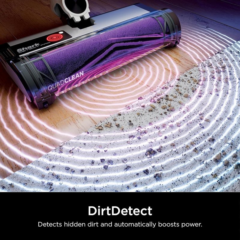 Shark R-IW1111 Detect Pro Cordless HEPA QuadClean Multi-Surface Stick Vacuum, Grey/Brass - Certified Refurbished