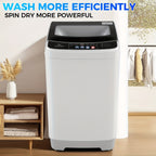 Portable Washing Machine 17.8Lbs/15.6Lbs Large Capacity, Full Automatic Washing Machine with 10 Programs And 8 Water Levels Selections, LED Display, Low Noise, Small Washing Machine for Apartment, Home, Dorms, Apartment Laundry, Compact Laundry Solution,