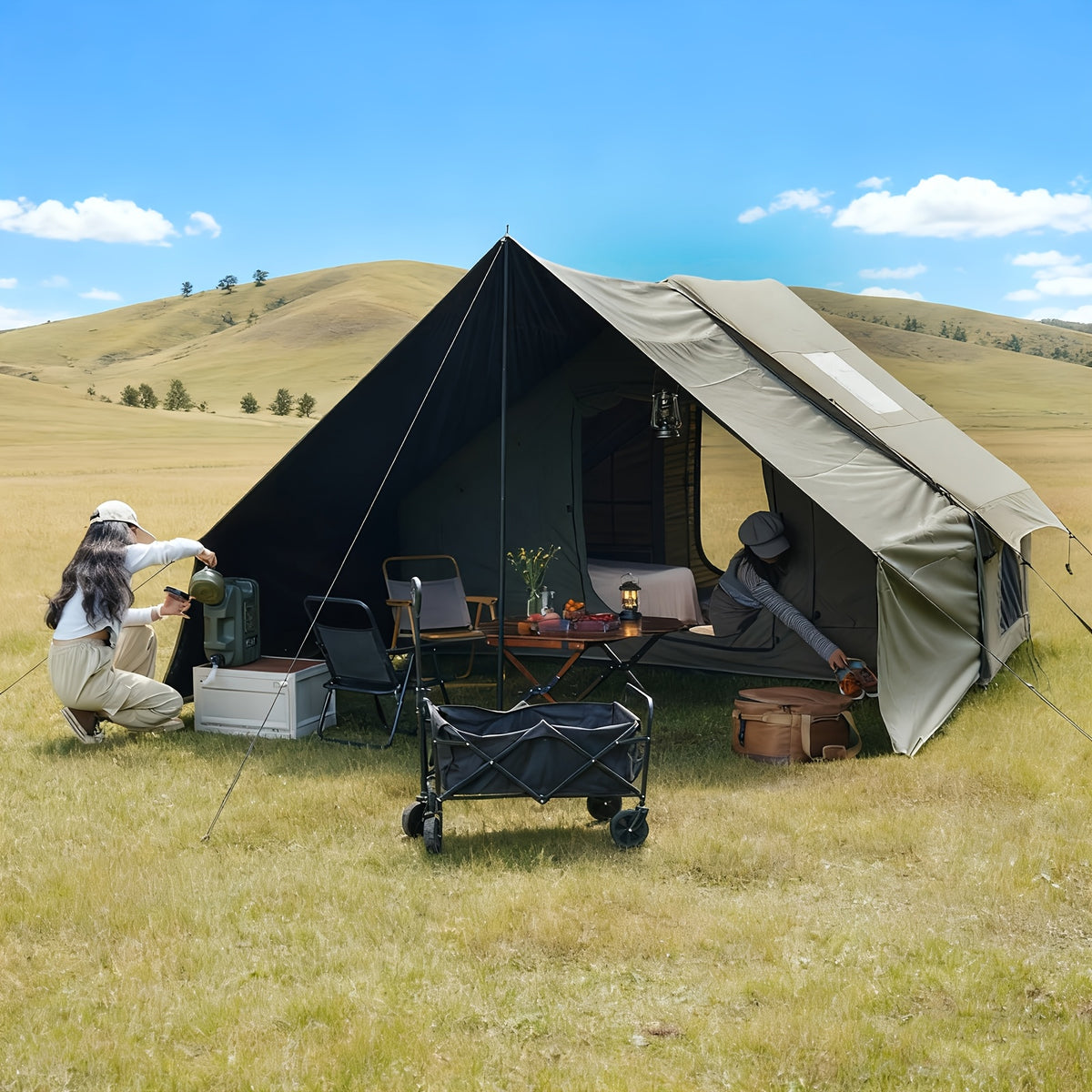 PAKICETUS Inflatable Tailgate Tent, Summer Camper Van Rear Awning with Breathable Mesh Design, Quick Airflow High Quality Inflatable Camping Tent, Universal SUV Hatchback Truck Tailgate Awning, Suitable for Outdoor Off-Road Road Trips and Summer