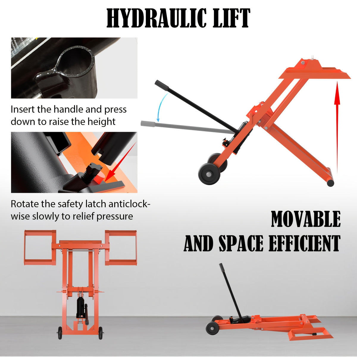 Sturdy 500 Lbs Capacity Lawn Mower Lift Jack - with Hydraulic Jack · Riding Mower Lift Foldable Design | for Zero Turn Mower Lift and Garden Tractors - for Mower Maintenance or Repair