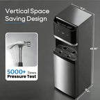 GUNJI 110V Bottom-Mounted Water Cooler Dispenser for 5-Gallon Bottles, with Hot, Cold, and Room Temperature Indicator Lights, Designed Specifically for Homes, Apartments, and Offices