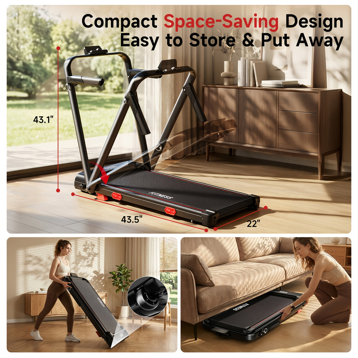 Walking Pad with 13% Incline, 6.3MPH Treadmill for Home Use with Incline, LED Display, 2.5 HP Quiet Small Walking Machine for Home And Office, Maximum User Weight 300Lbs, Suitable for Gift-Giving During Festivals, Without Battery