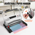 Electric Coil Binding Machine by VEVOR for Letter, A4 and A5 Documents—Punches 20 Sheets and Binds 500
