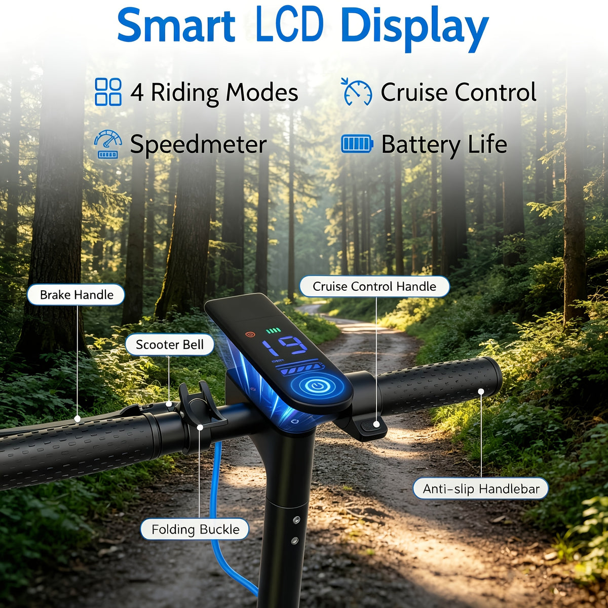 10.5AH 36V Battery 350W Foldable Electric Scooter For Adults With 8.5" Anti-skid Solid Tyres, 19MPH High Speed &3 Speed Modes, Update Model Steps Up With Enhanced Braking For Superior Quality And Comfort-Pick The Model That Fits Your Needs