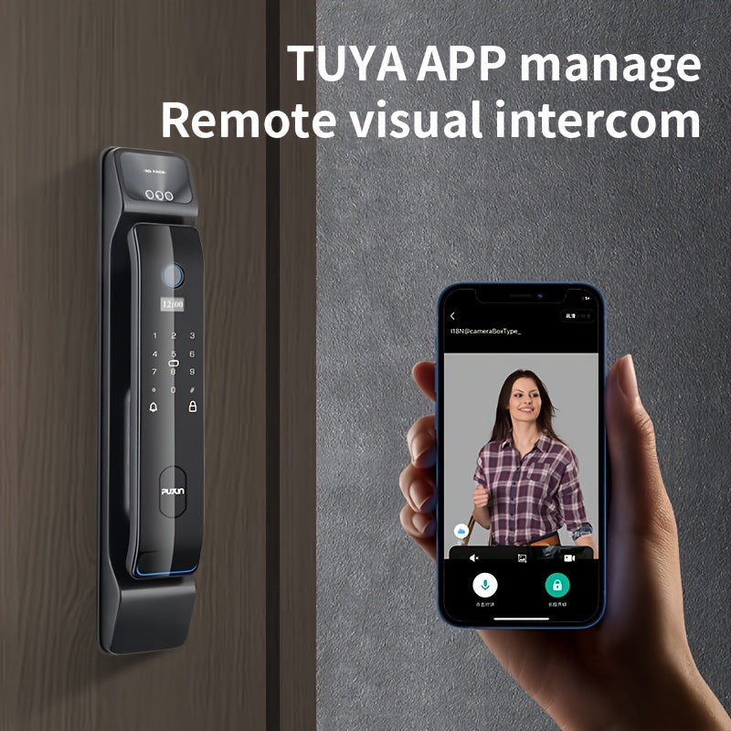 Puxin DF65 Smart Lock with 3D Face Recognition And Automatic Fingerprint Access for Home Use
