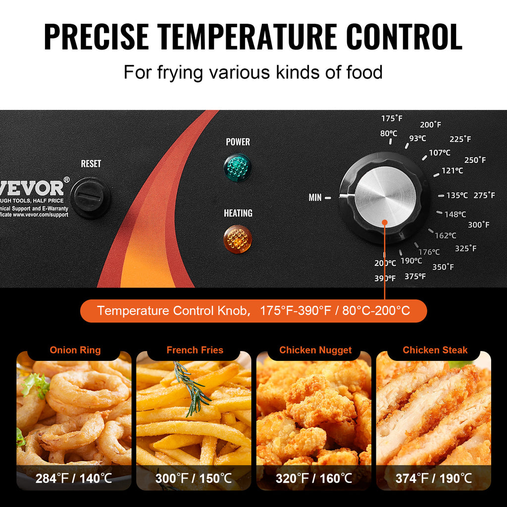 VEVOR Commercial Electric Deep Fryer Countertop Deep Fryer.