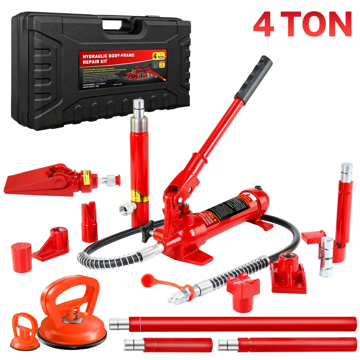 4-Ton 10-Ton 20-Ton Split Hydraulic Automotive Sheet Metal Jack, Split Hollow Dent Repair and Straightening Horizontal Vertical Lifting Cup
