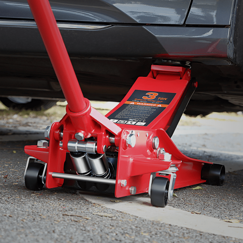 3 Ton (6000 lbs) Capacity, Low Profile Hydraulic Trolley Service/Floor Jack, Lifting Range 3"-20"