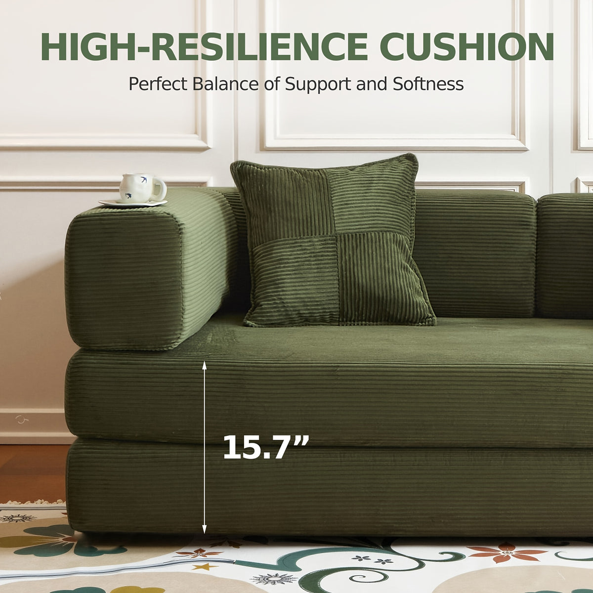 Boneless Sofa Bed, Modern Cloud Couch Folding Sofa Bed, Modular Sofa In A Box Compressed Memory Foam Sofa with Washable Sofa Cover for Living Room, Bedroom, Apartment