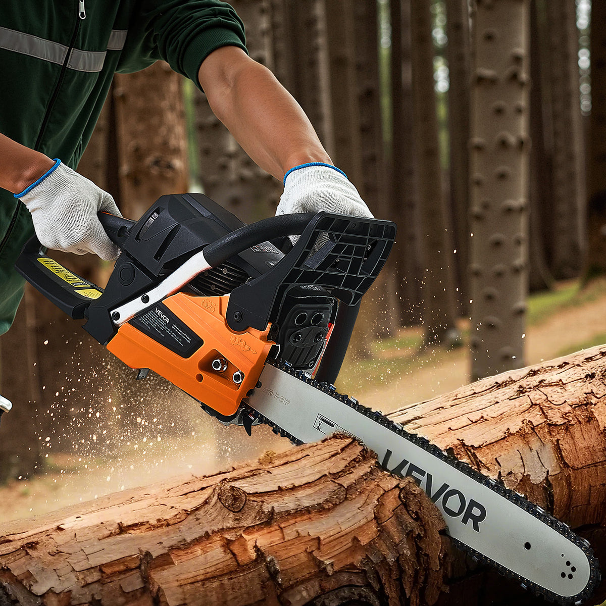 VEVOR 62cc Gas Chainsaw 3.8 HP Gas Powered 20 inch Chainsaw For Wood Cutting