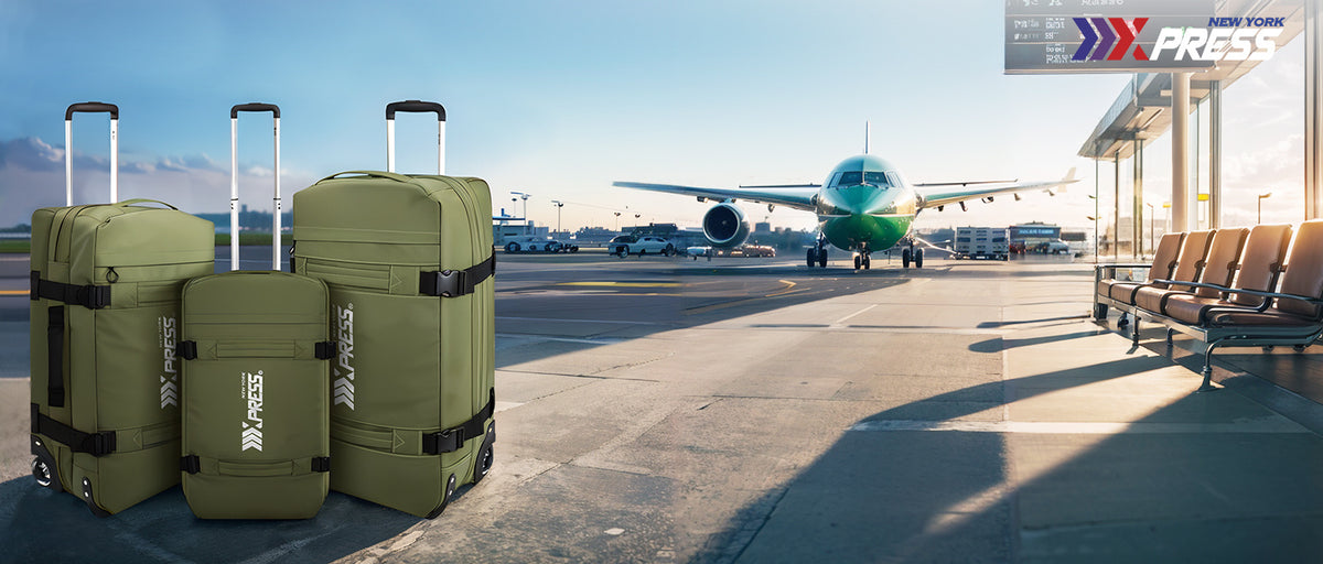 3-Piece Softside Luggage Set 20/26/30in Waterproof Travel Suitcase with 2 Wheels & Telescopic Handle, Durable Trolley Bag for Vacation & Adventure