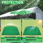 Tractor Canopy Compatible with All ROPS 48-3/8" X 48-3/8" Equipped Tractors and Mowers with a 2" x 2" or 2" x 3" ROPS (Will Add About 4'' to The Height of The Tractor, Red/Orange/Green/Wthite)