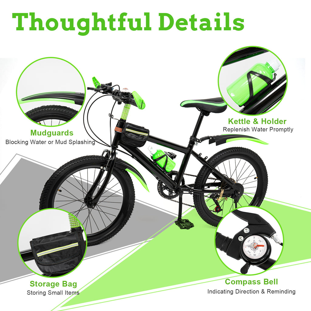 20 Inch Mountain Freestyle BMX, Multi-speed Transmission, Maximum Load Capacity Of 49.4gal, Suited for User 4.26 to 4.9 Feet Tall to Ride On Various Roads, Such As Rugged Roads, Muddy Roads, Grasslands, Mountain Roads, Wetlands, Etc(NOTICE SIZE)